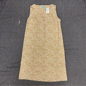 JM Laughlin Sleeveless Tan Zebra Mirror Tank Dress Size Medium